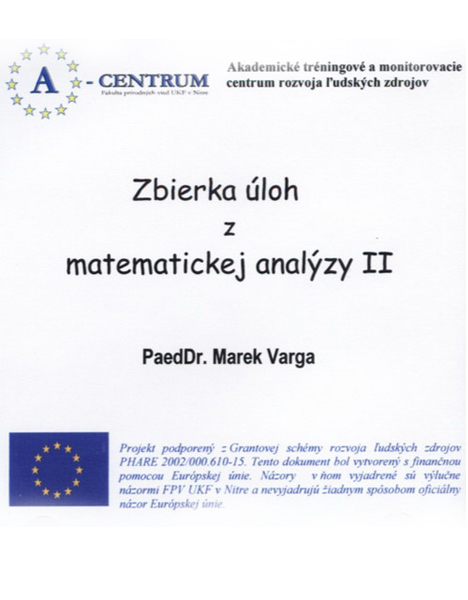 Zbierka úloh z matematickej analýzy II